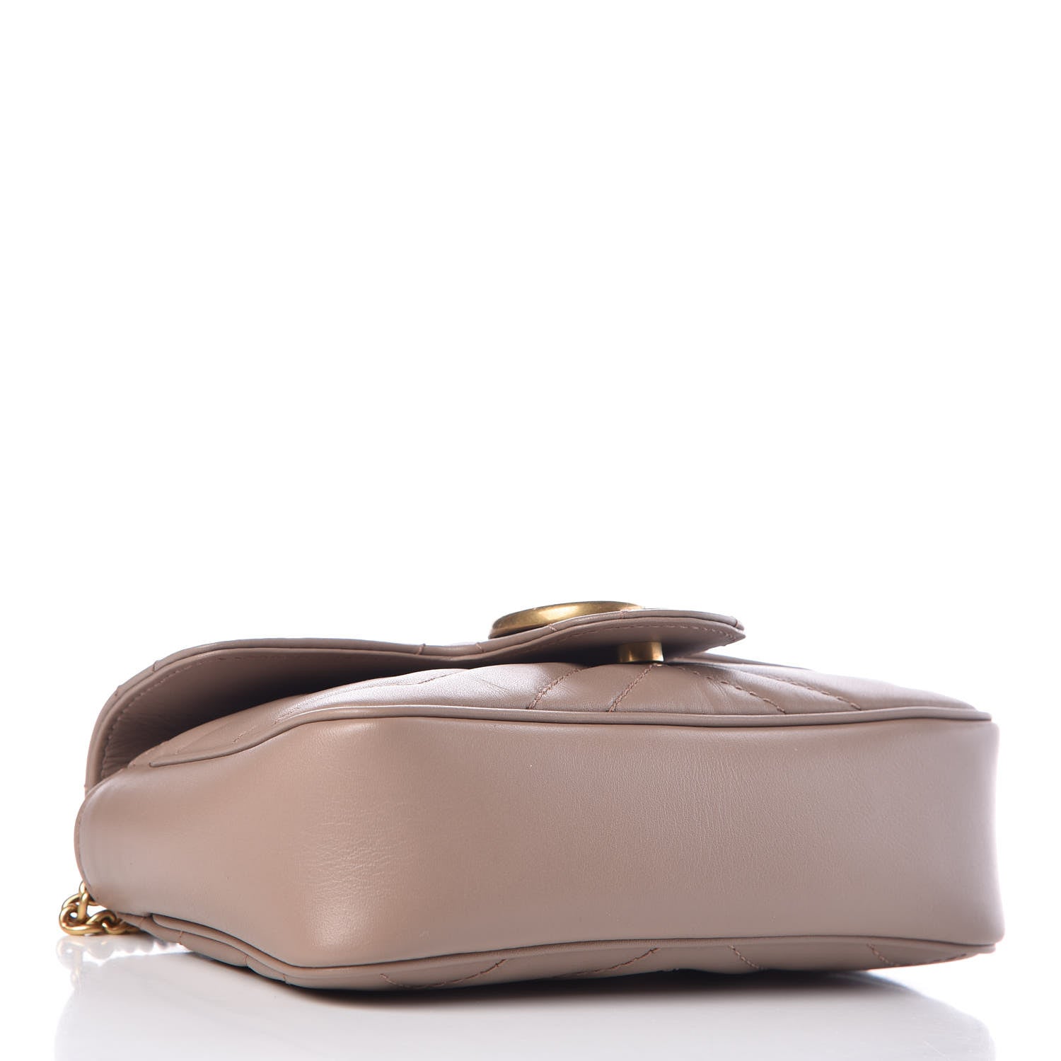 Gucci Calfskin Matelasse Super Mini GG Marmont Shoulder Bag Porcelain Rose 4 of 7