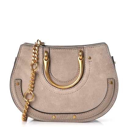 Chloe Calfskin Suede Mini Pixie Signature Belt Bag Motty Grey 1 of 10