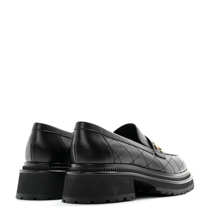 Chanel Calfskin Quilted CC Mocassin Loafers 41 Black 4 of 12