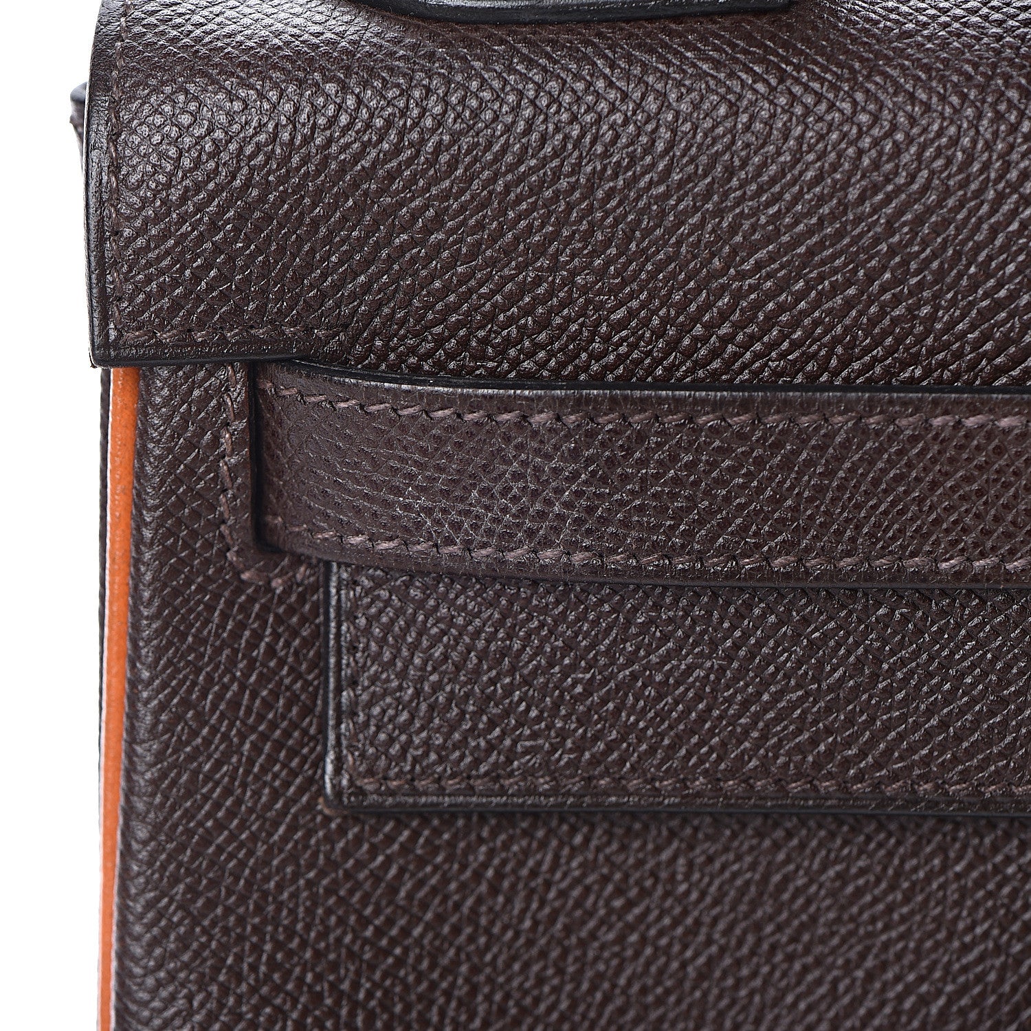 Hermes Epsom Kelly Retourne 32 Chocolate Orange 41 of 46