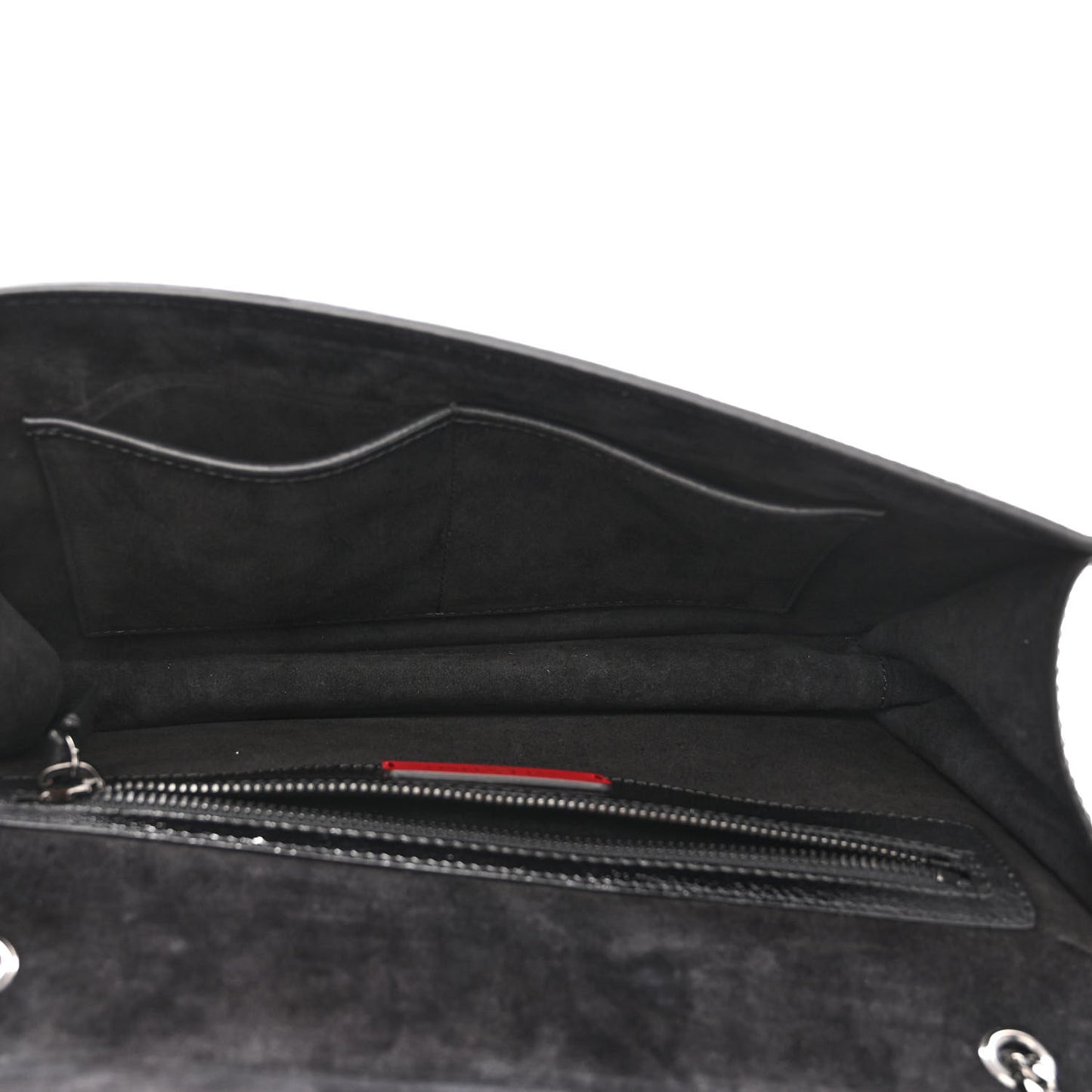 Patent Pebbled Calfskin Medium Rockstud Demilune Shoulder Bag Black