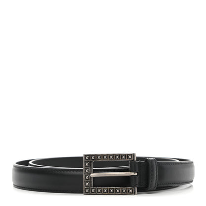 Gucci Calfskin Slim Studded Square Buckle Belt 105 42 Black 1 of 5