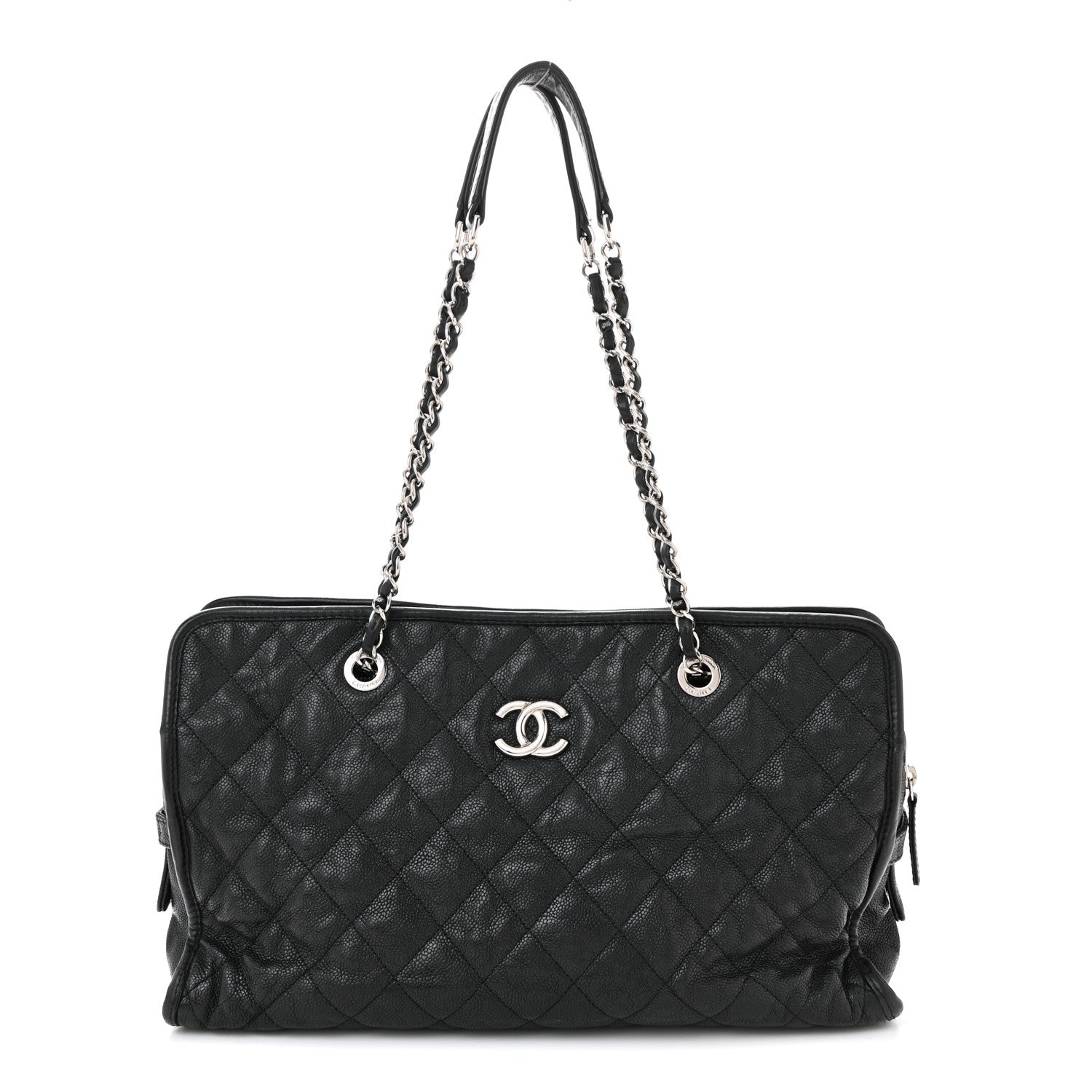 Chanel Caviar Quilted French Riviera Tote Black 1 of 13