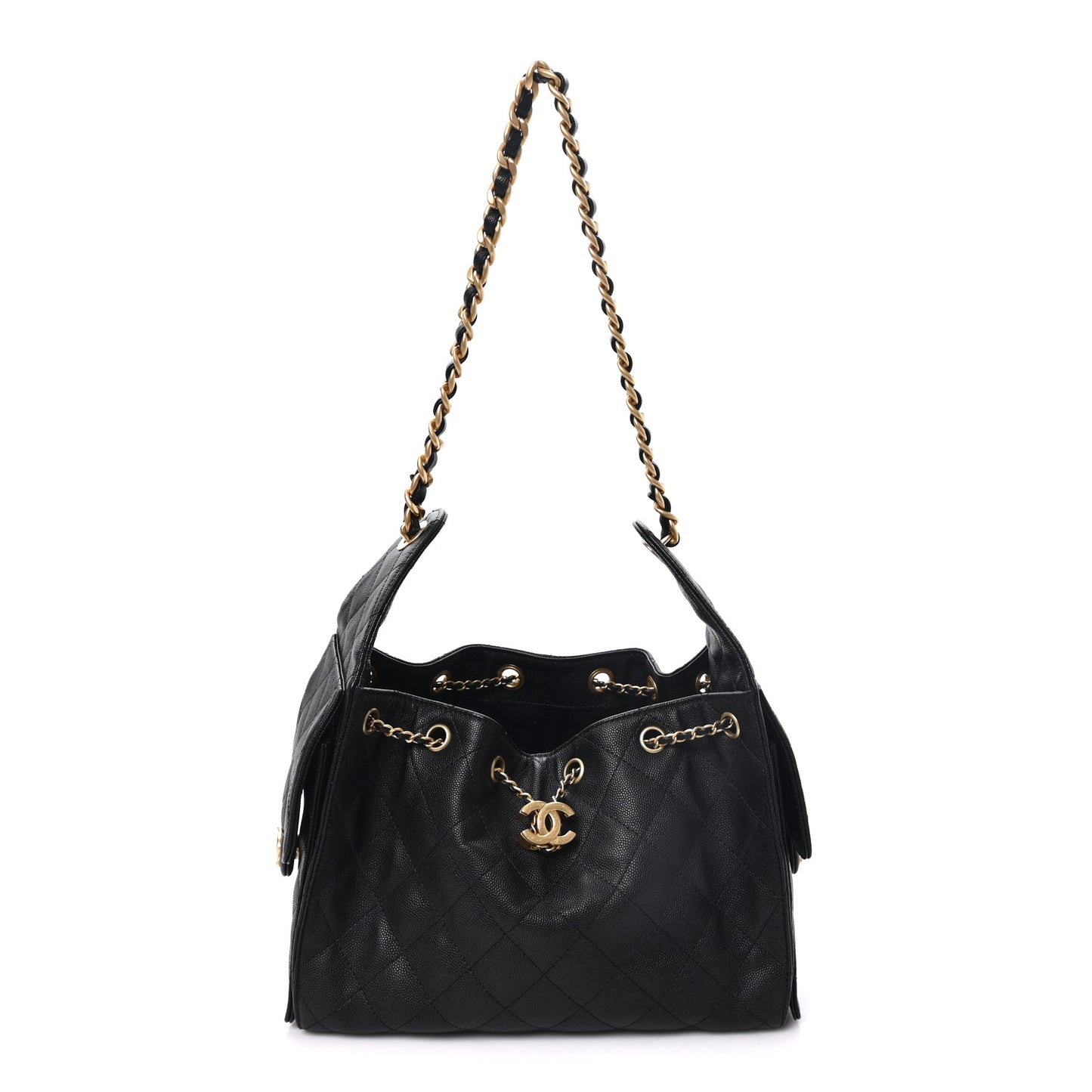 Caviar Quilted Small Chanel 25 Handbag Black
