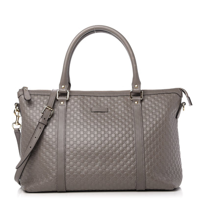 Gucci Soft Microguccissima Medium Zippered Satchel Loess 1 of 11