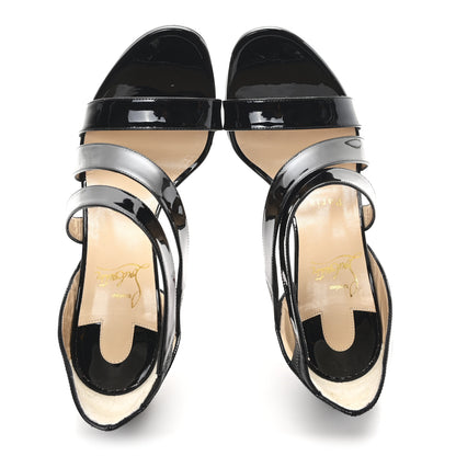 Christian Louboutin Patent World Copine 100 Sandals 37 Black 2 of 10