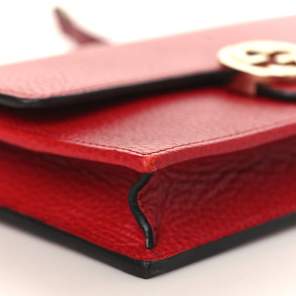Gucci Dollar Calfskin Interlocking G Chain Wallet Red 7 of 8