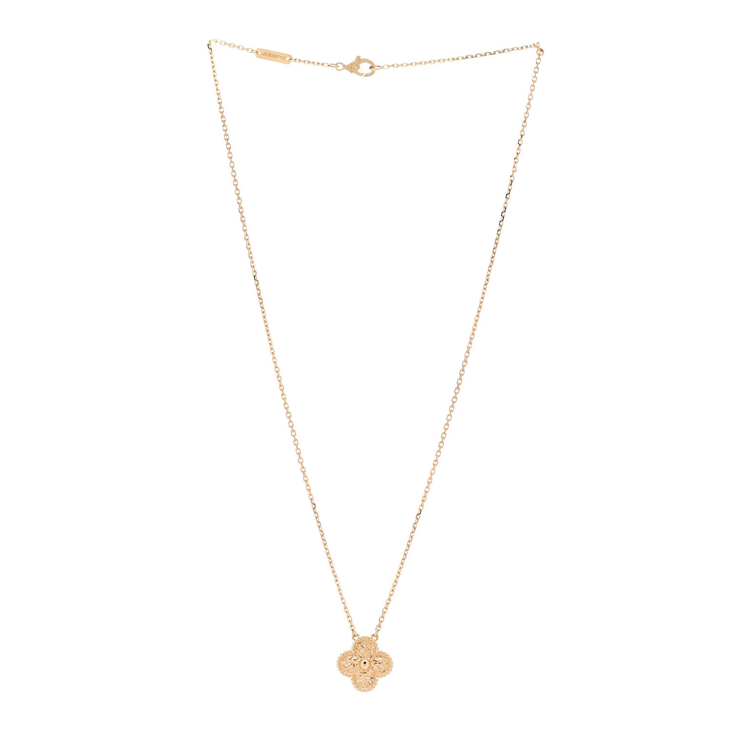 Van Cleef & Arpels 18K Yellow Gold Vintage Alhambra Pendant Necklace 3 of 6