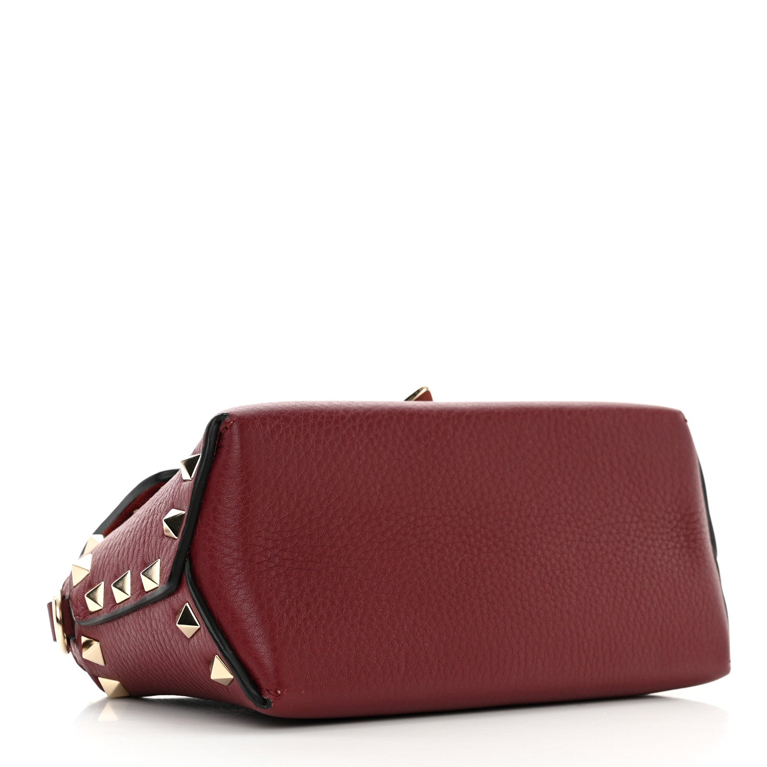 Valentino Garavani Pebbled Calfskin Mini Rockstud Crossbody Bag Rubin 8 of 9