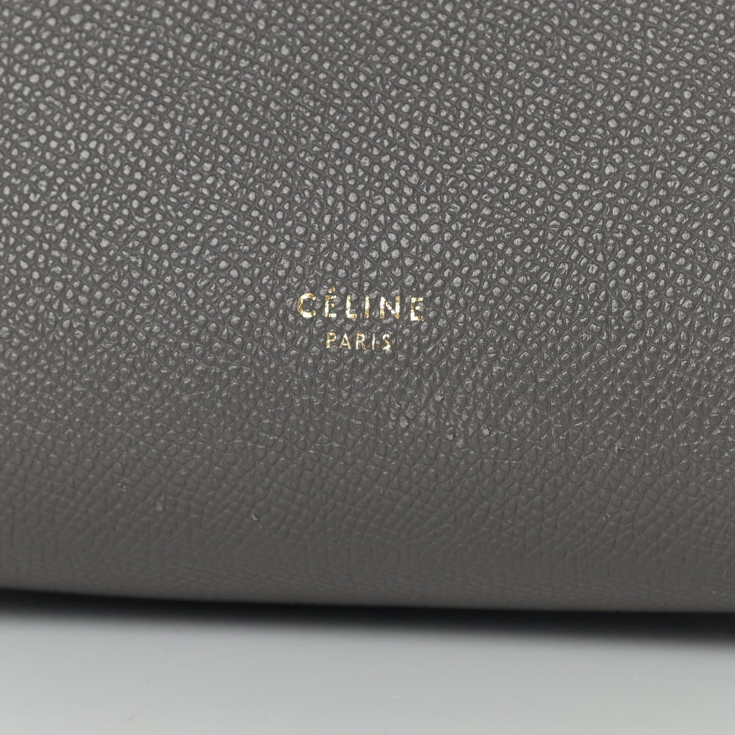 Grained Calfskin Mini Belt Bag Grey