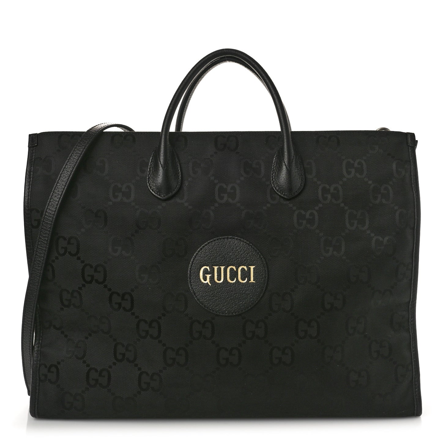 Econyl Nylon Monogram Large Off The Grid Tote Bag Black