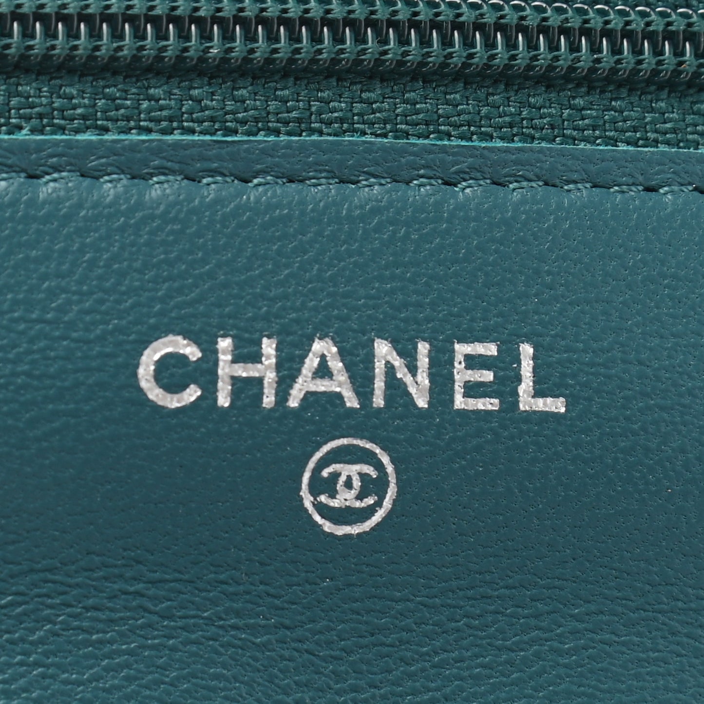 Lambskin Quilted Wallet On Chain WOC Turquoise