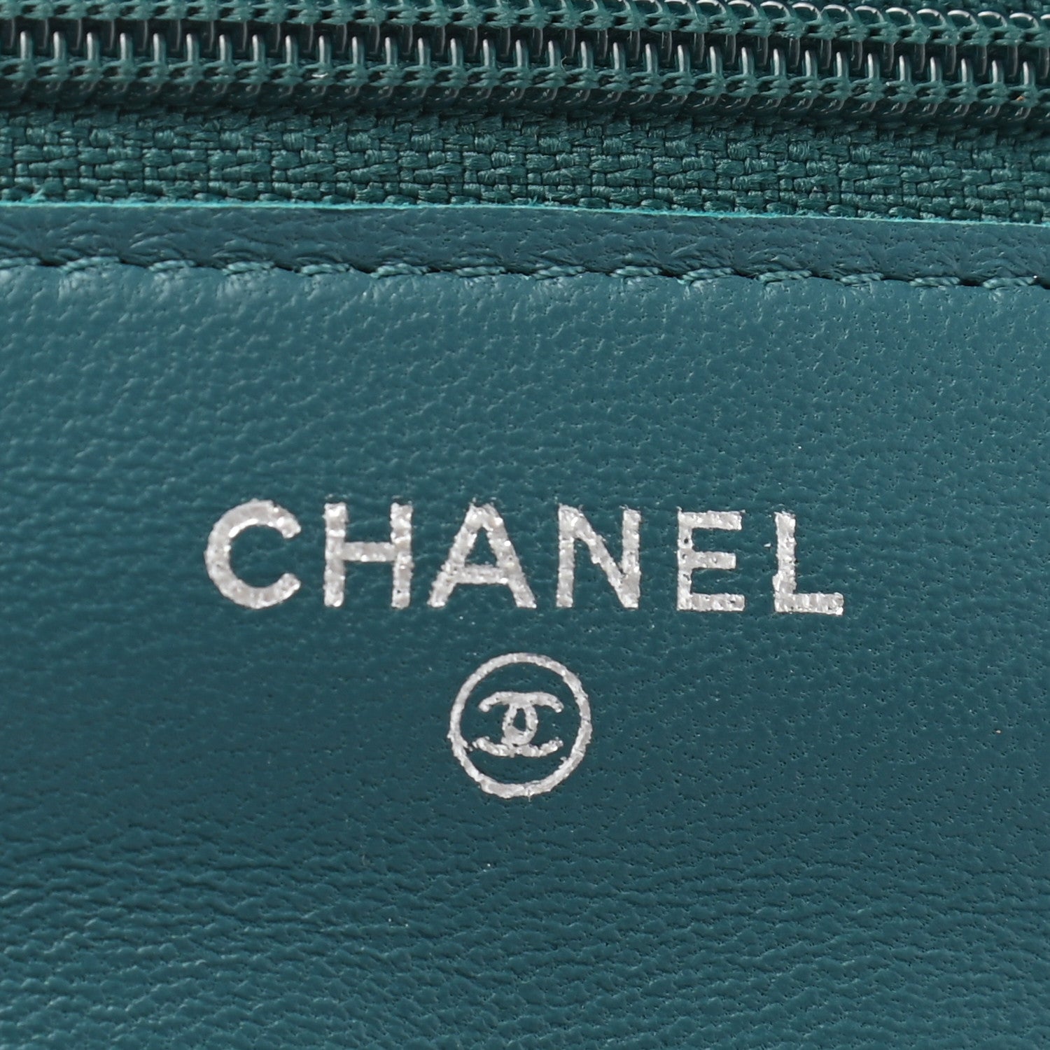 Chanel Lambskin Quilted Wallet On Chain WOC Turquoise 5 of 8