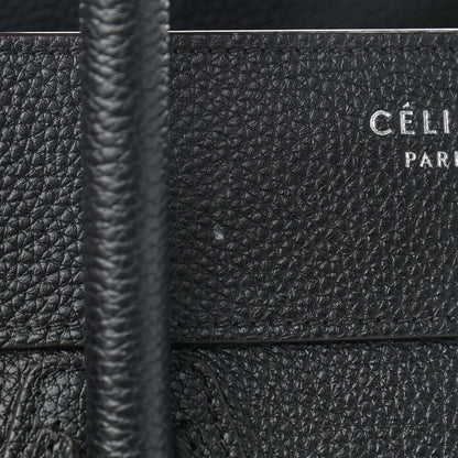 Celine Drummed Calfskin Mini Luggage Black 12 of 14