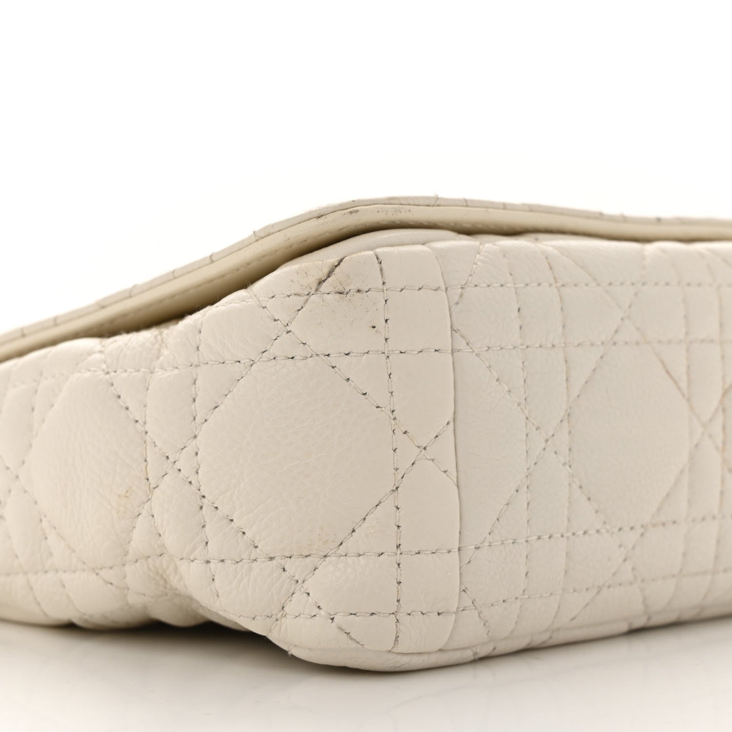 Christian Dior Calfskin Cannage Small Caro Bag Ivory 9 of 14