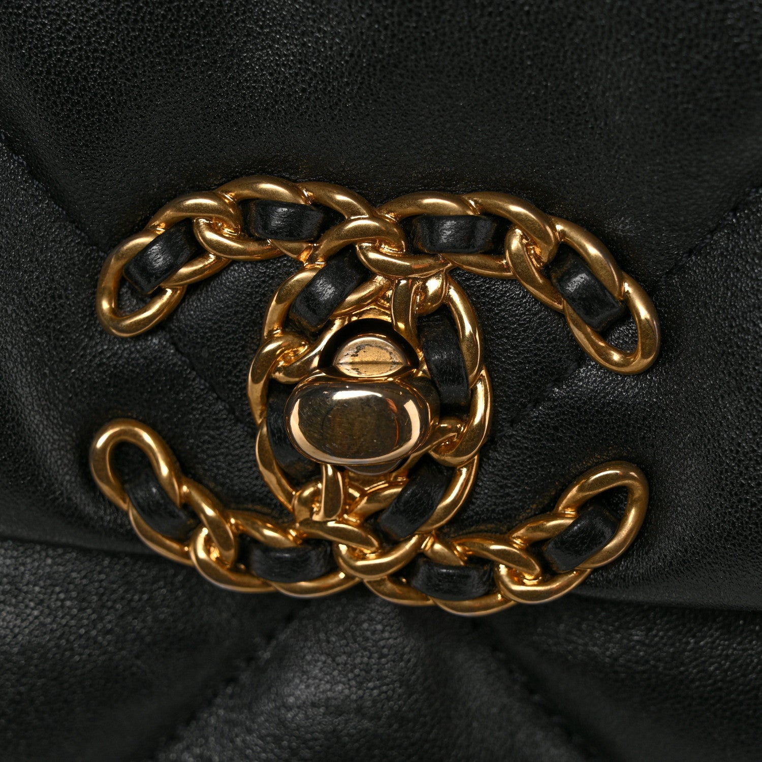 Chanel Goatskin Quilted Medium Chanel 19 Flap Black 12 of 12