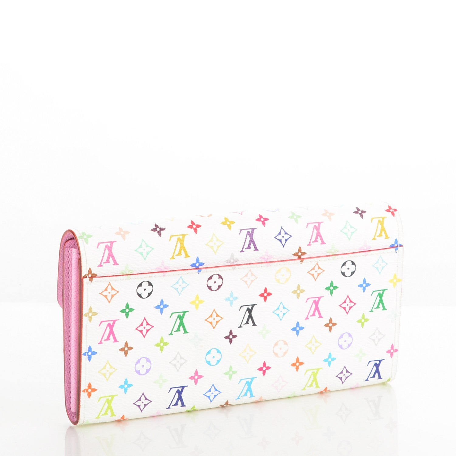 Louis Vuitton Monogram Multicolor Sarah Wallet NM White Litchi 3 of 6