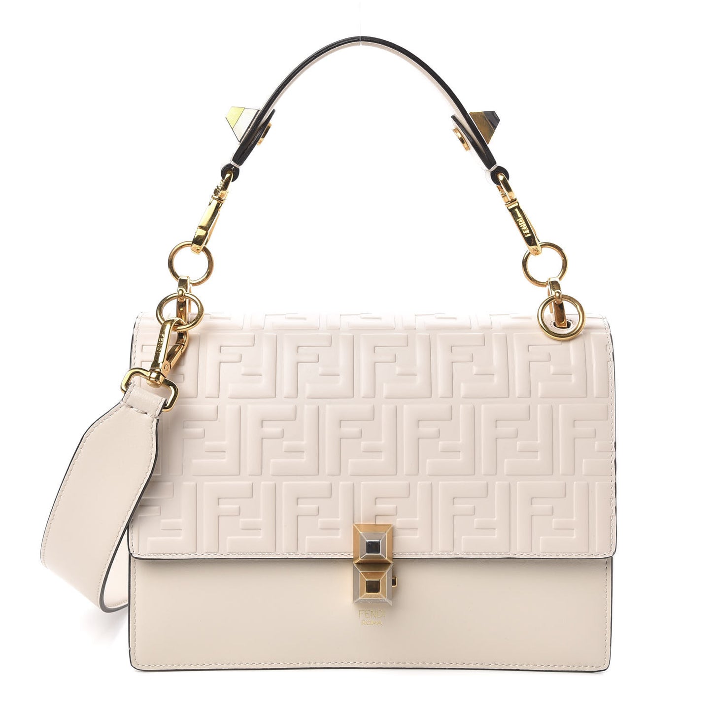 Vitello Liberty FF 1974 Embossed Kan I Shoulder Bag Camelia