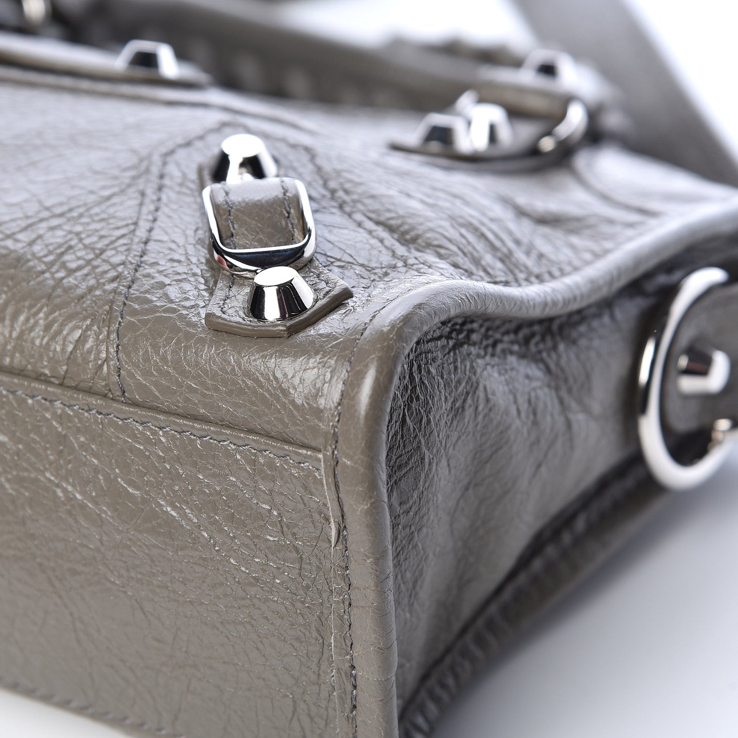 Balenciaga Agneau Classic Silver Hardware Mini City Beige Liege 10 of 13