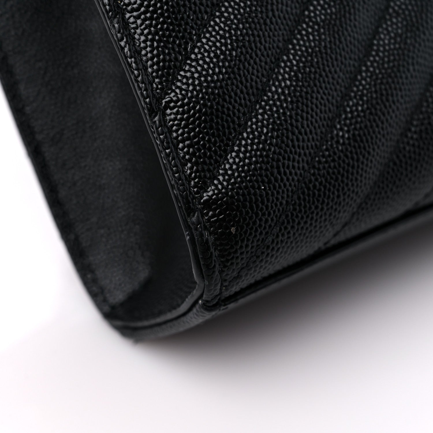 Saint Laurent Grain De Poudre Matelasse Chevron Medium Monogram Satchel Black 10 of 14