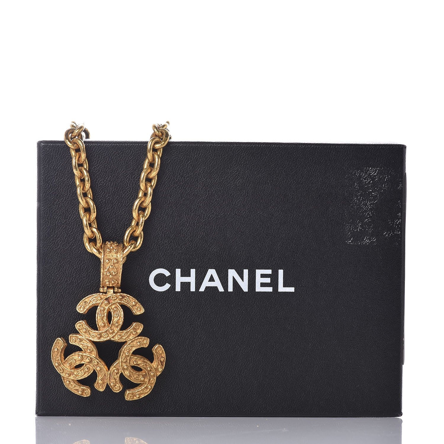 Chanel Triple CC Chain Necklace Gold 8 of 8