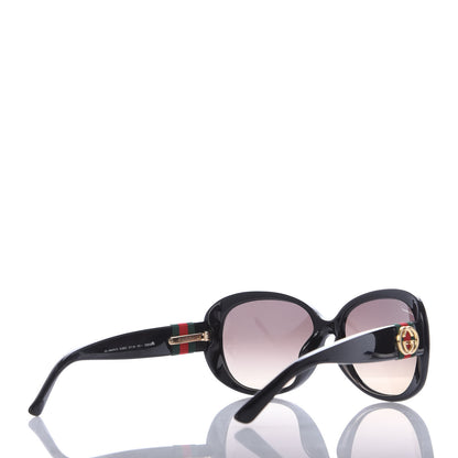 Gucci Acetate Oval Frame Web Sunglasses GG3660KS Black 4 of 8