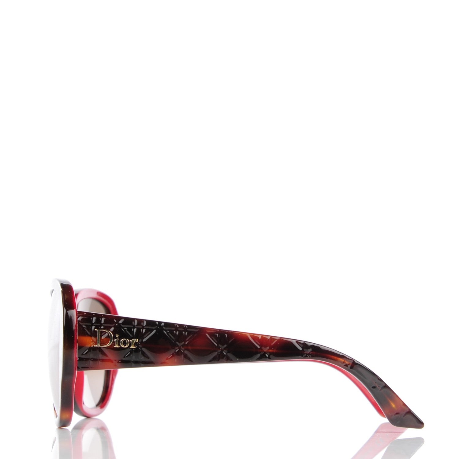 Christian Dior Resin Cannage Lady In Dior 1 Sunglasses Tortoise Red 2 of 9