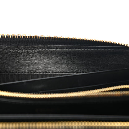 Prada Nappa Impunture Zip Around Wallet Black 8 of 13