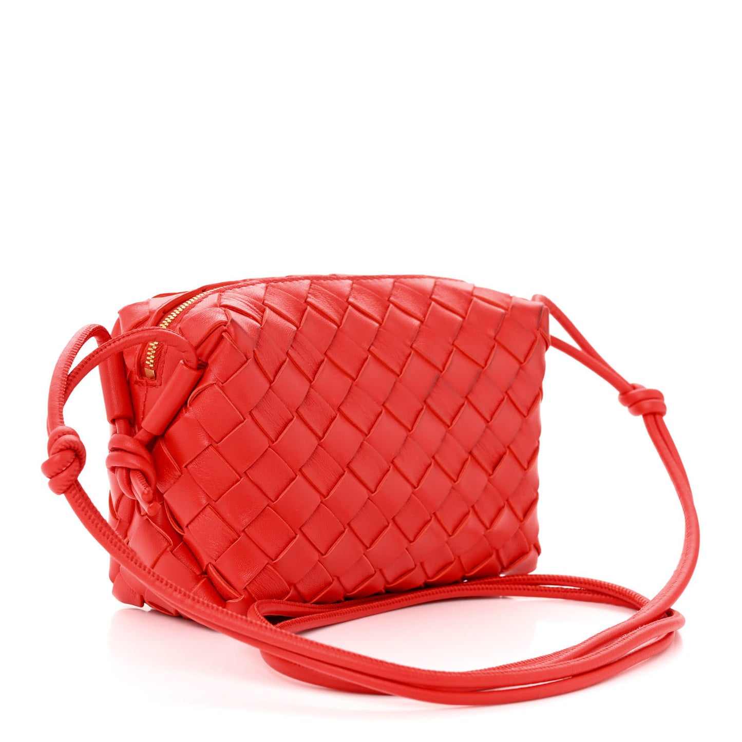 Nappa Intrecciato Mini Loop Camera Bag Redstone