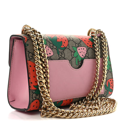 Gucci GG Supreme Monogram Strawberry Small Padlock Shoulder Bag 3 of 10