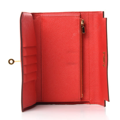 Hermes Epsom Medium Kelly Wallet Rouge Tomate 5 of 9