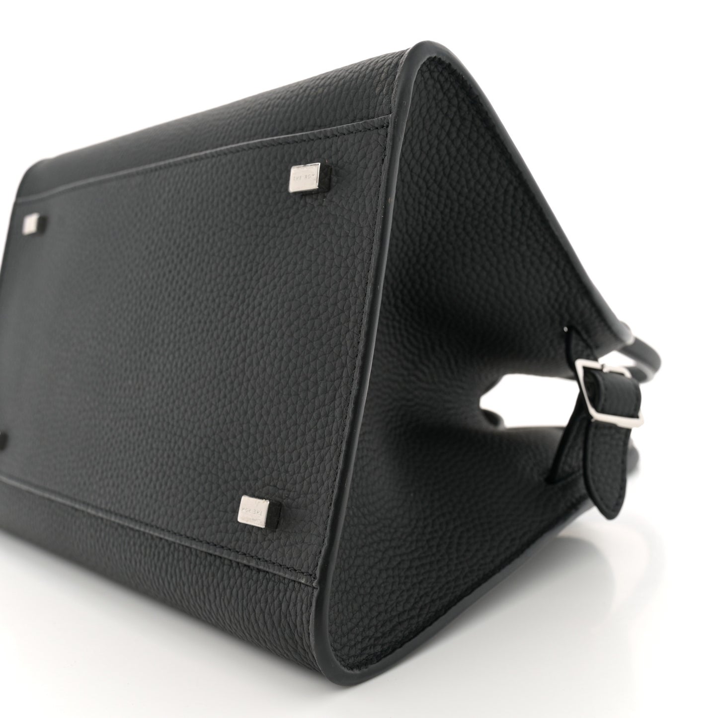 Grained Calfskin Soft Margaux 10 Bag Black