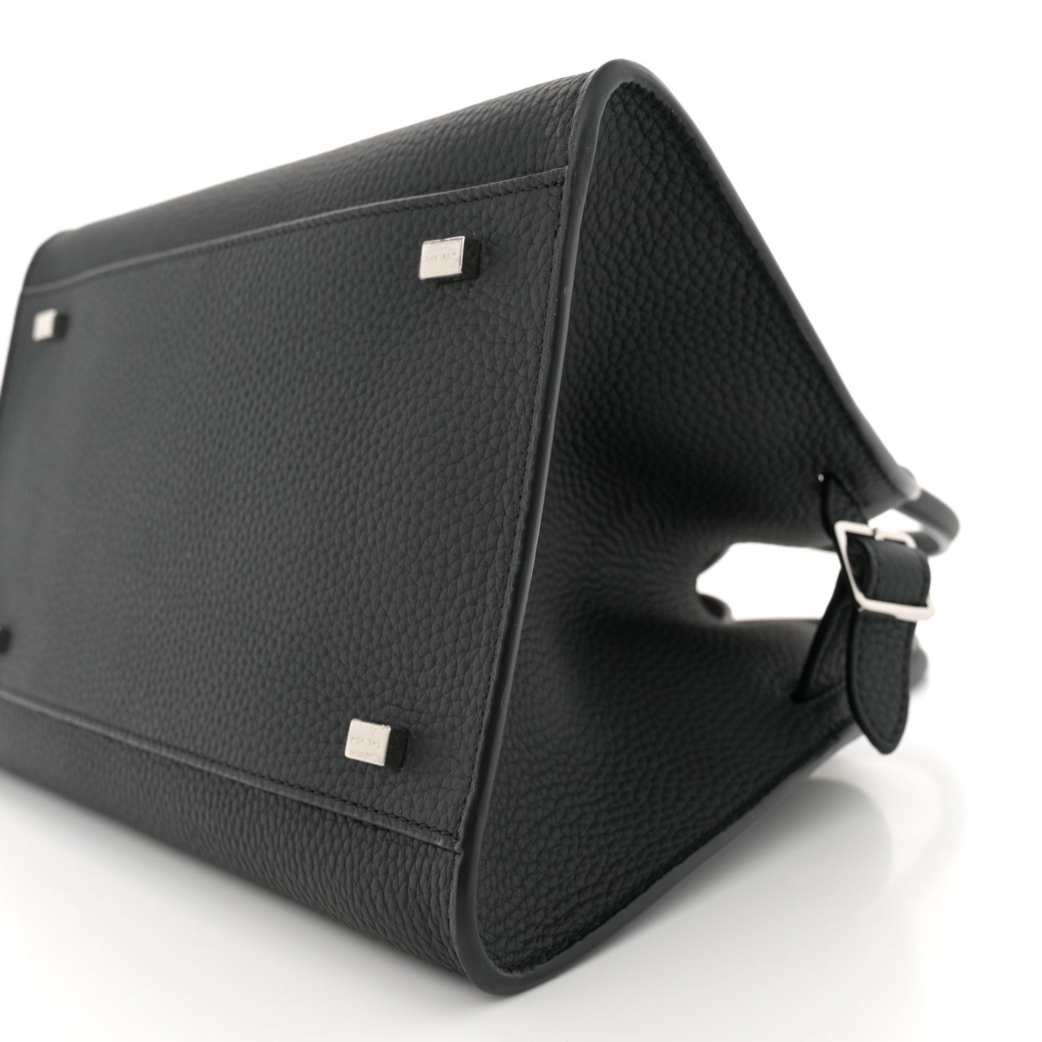 The Row Grained Calfskin Soft Margaux 10 Bag Black 9 of 10