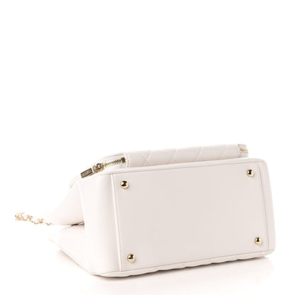 Chanel Caviar Quilted Small Business Affinity Shopping Bag White 4 of 11
