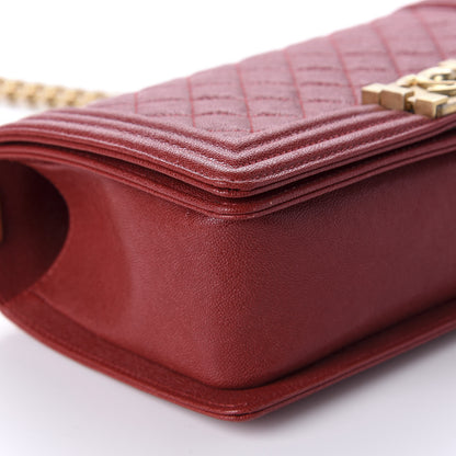 Chanel Caviar Quilted Medium Boy Flap Dark Red 6 of 11