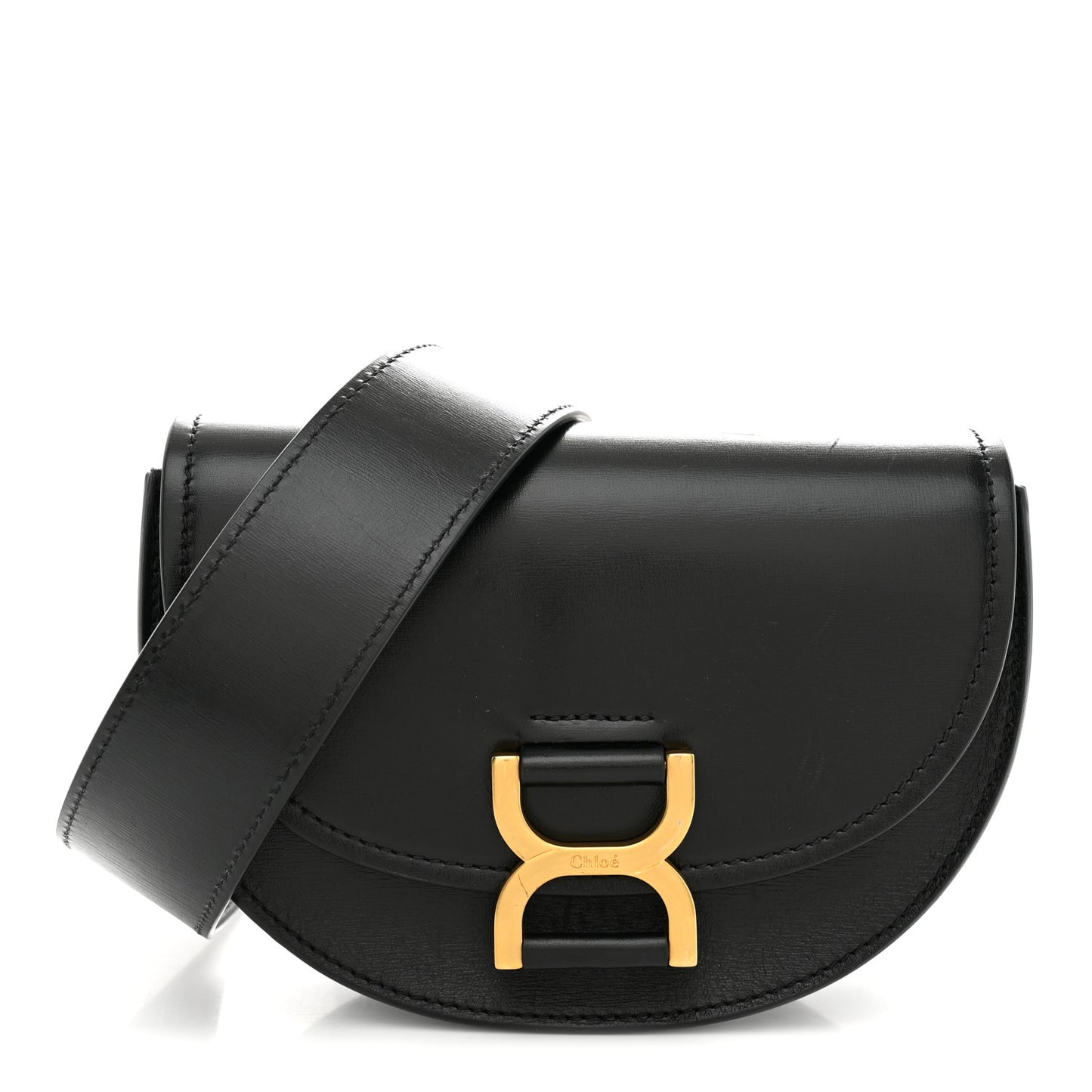 Smooth Calfskin Mini Marcie Flap Bag Black