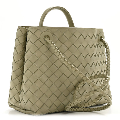 Bottega Veneta Nappa Intrecciato Small Andiamo Shoulder Bag Travertine 3 of 8