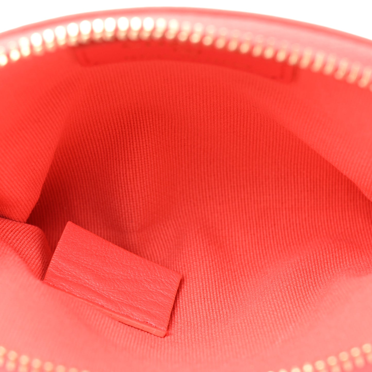 Lambskin Quilted Zip Card Holder Wallet Coral