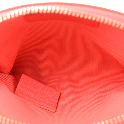 Chanel Lambskin Quilted Zip Card Holder Wallet Coral 4 of 9