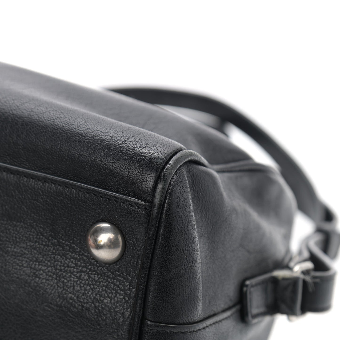 Calfskin Star Studded Classic Baby Duffle Black