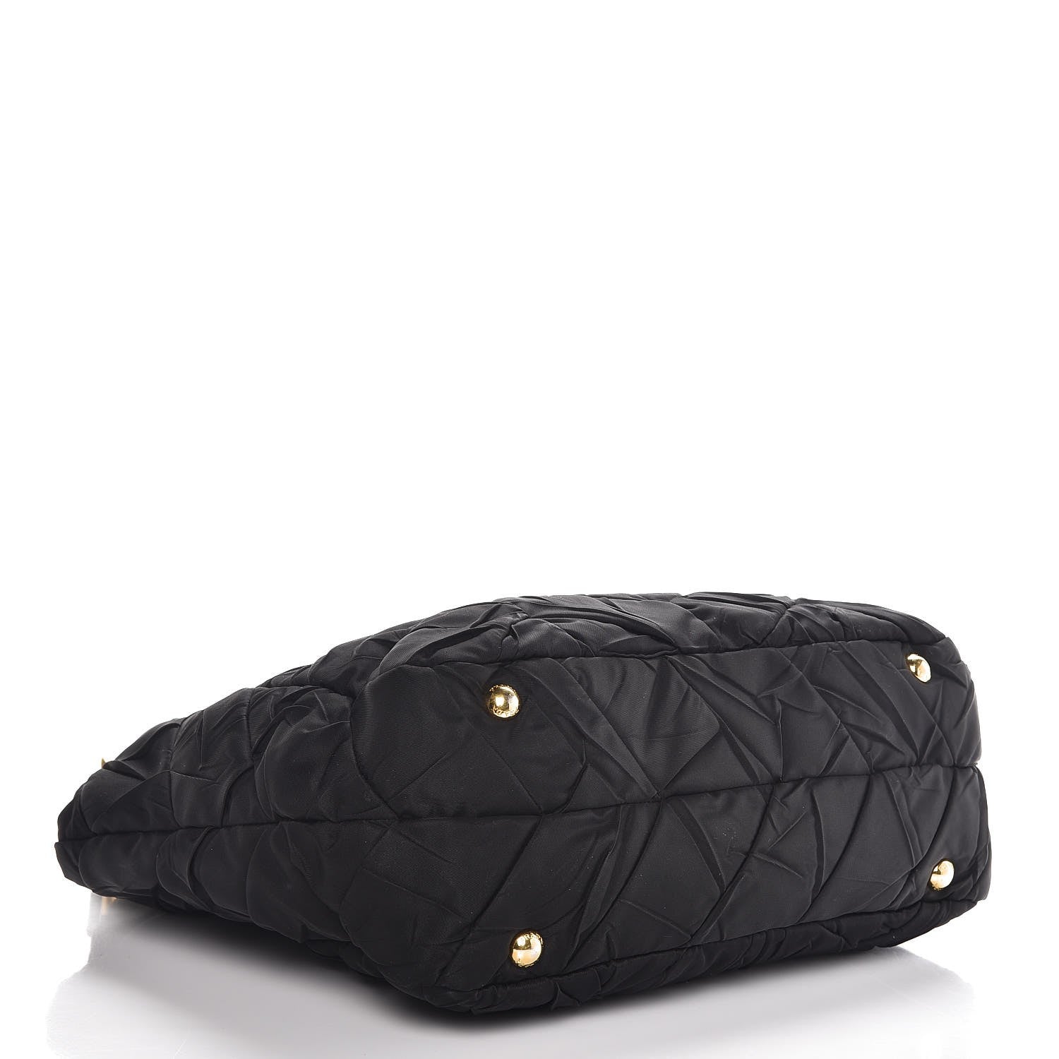 Prada Tessuto Nylon Chevron Quilted Shoulder Bag Nero Black 4 of 8