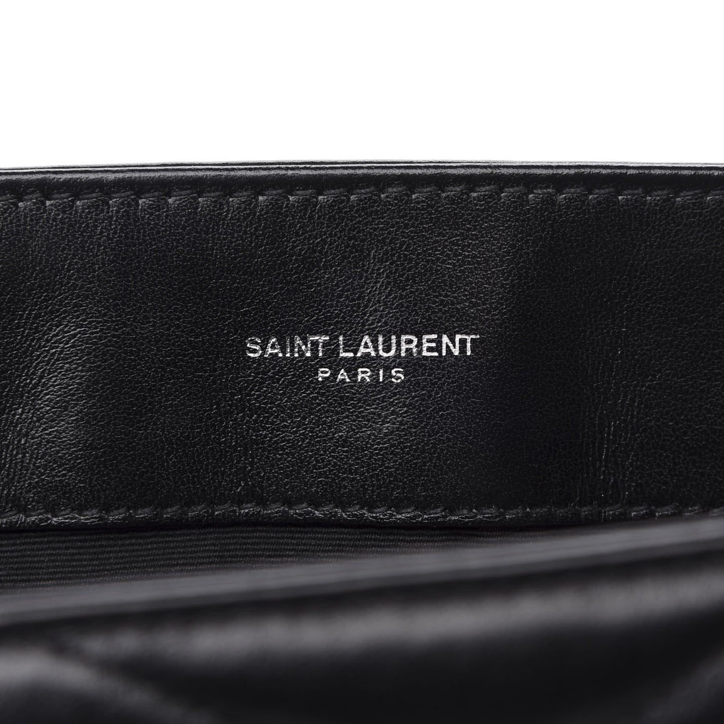 Calfskin Y Quilted Monogram Medium Loulou Chain Satchel Black