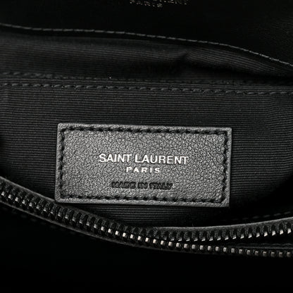 Saint Laurent Calfskin Y Quilted Monogram Monochrome Medium Loulou Chain Satchel Black 7 of 10