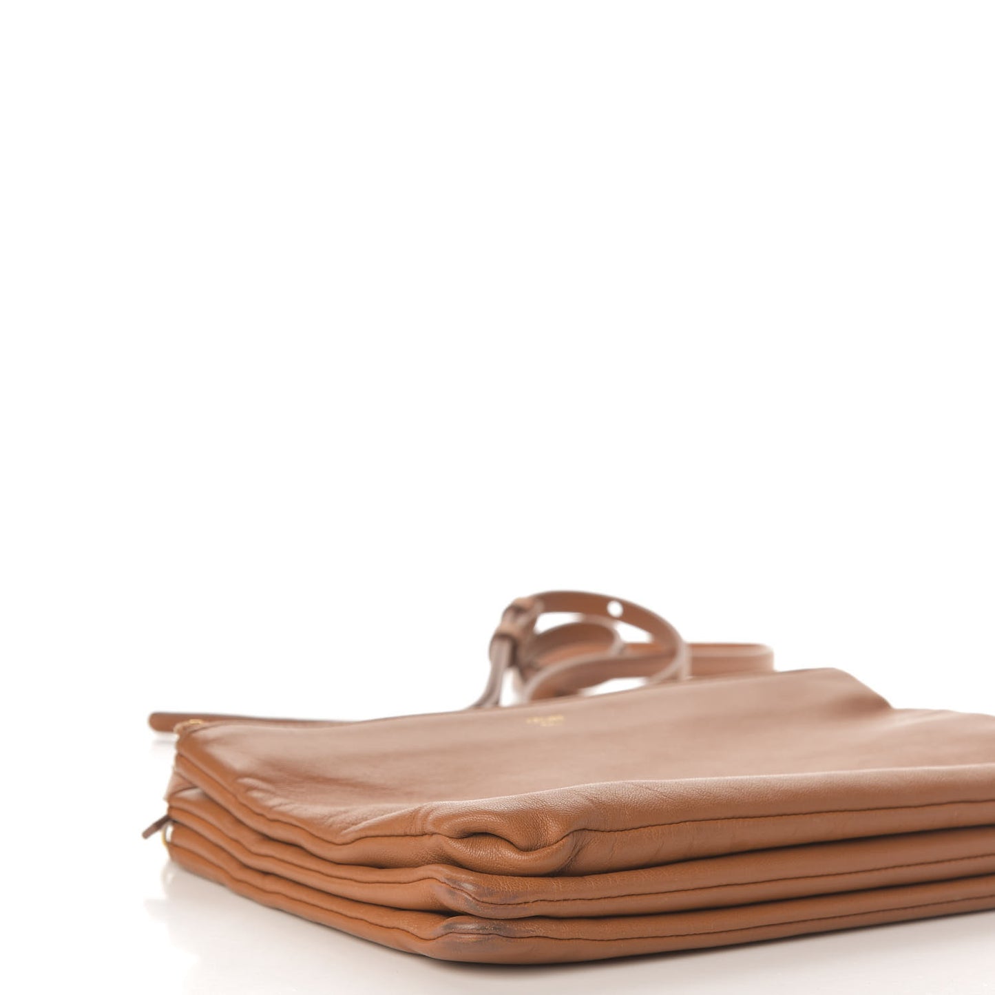 Lambskin Large Trio Crossbody Bag Camel