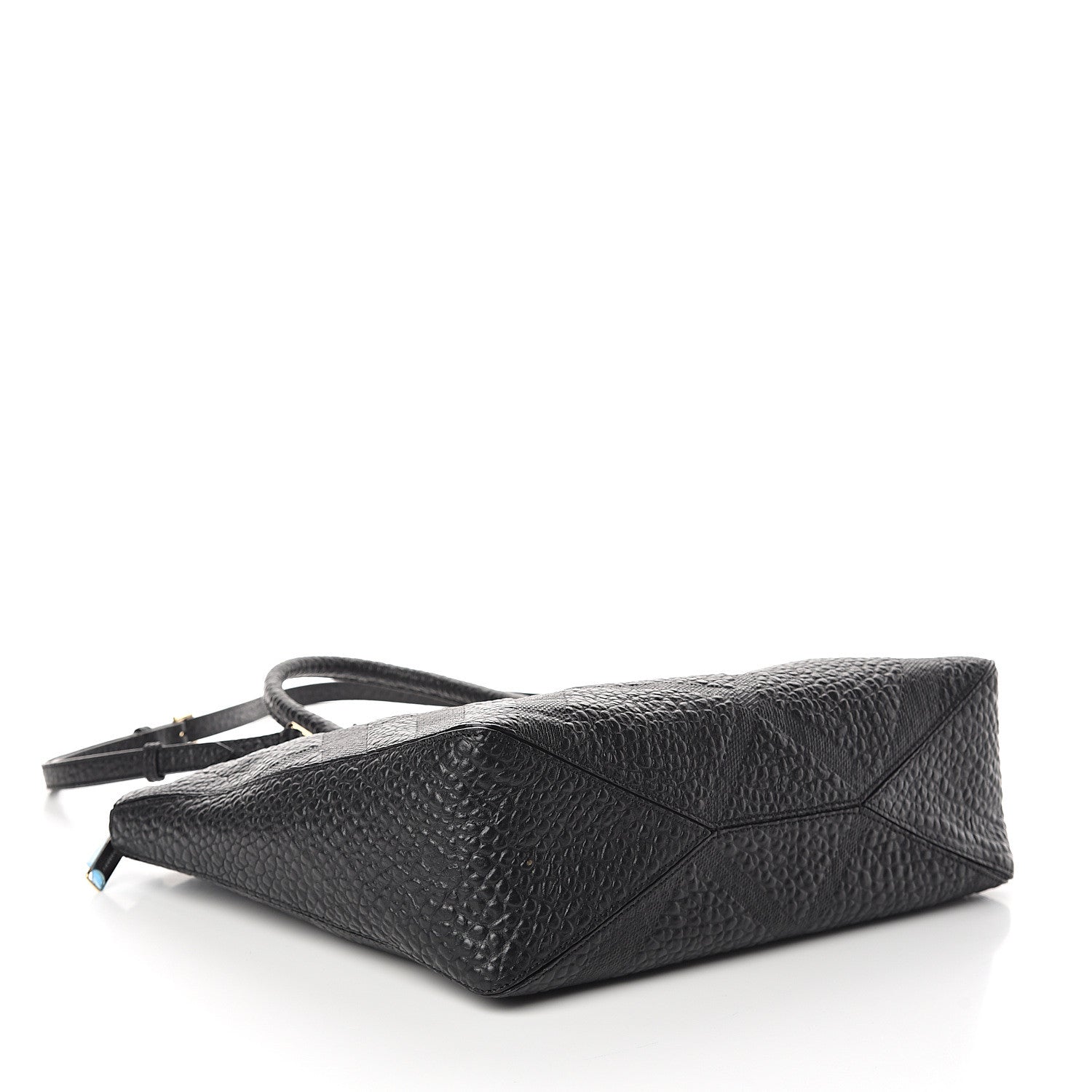 Burberry Heritage Grain Check Embossed Medium Dewsbury Tote Black 3 of 8