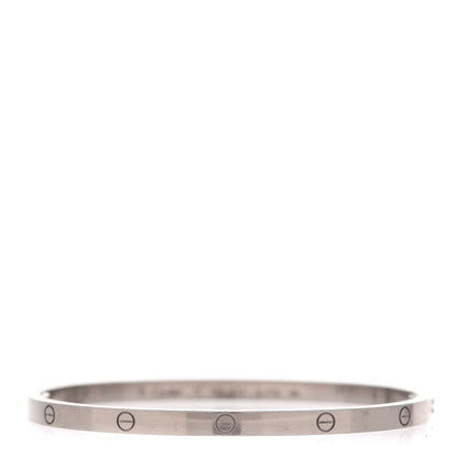 Cartier 18K White Gold Small LOVE Bracelet 17 1 of 5
