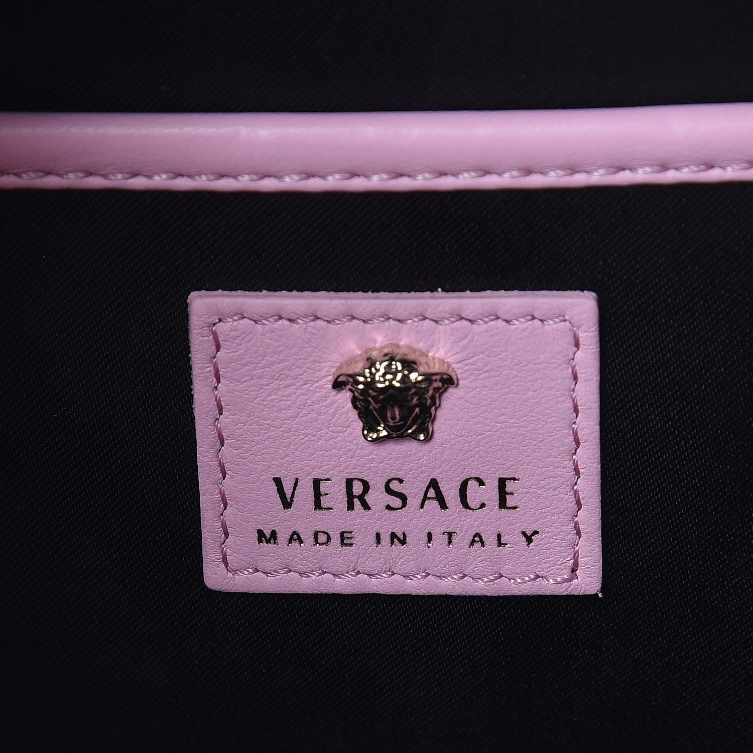 Versace Calfskin Palazzo Embroidered Baroque Mini Backpack Pink 5 of 6