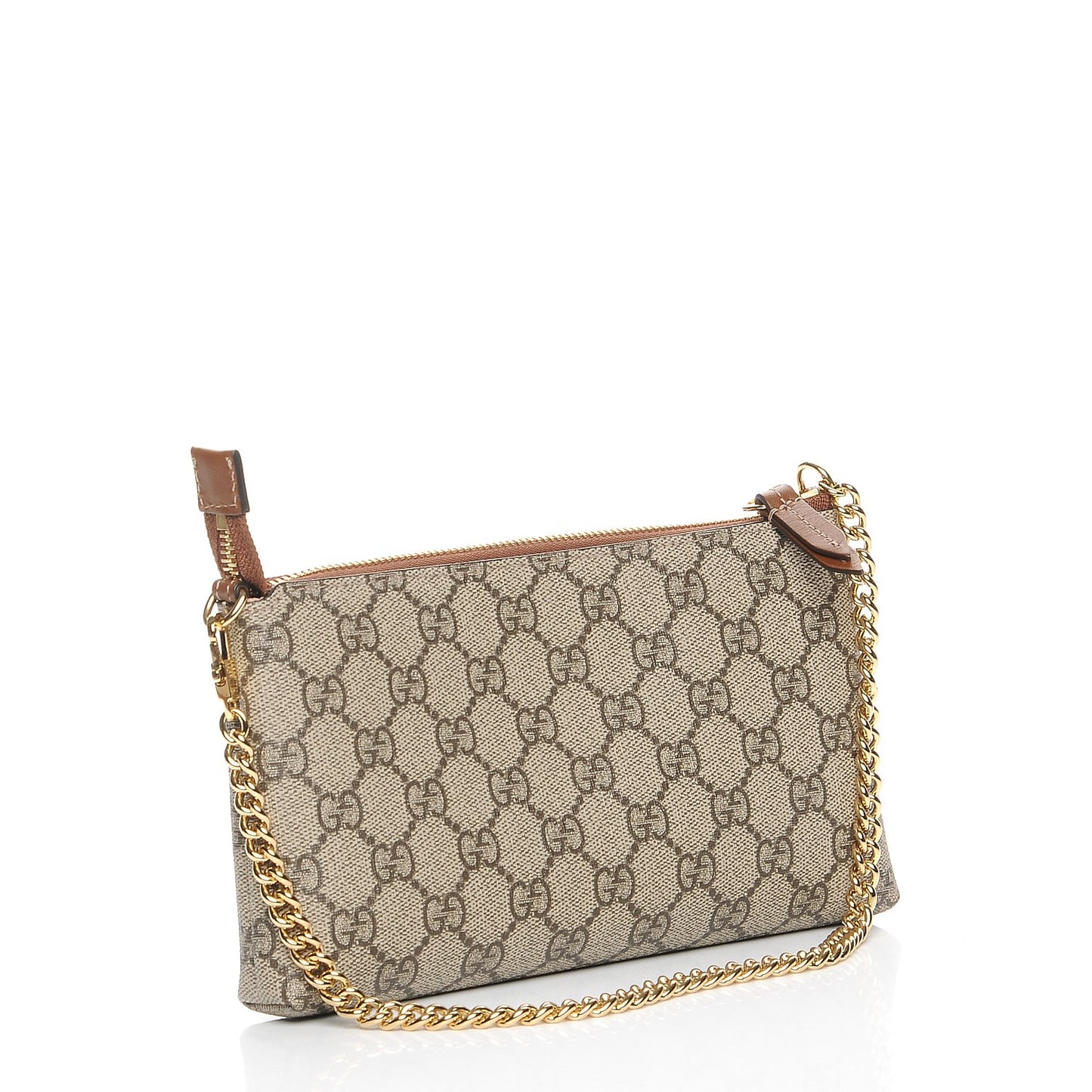GG Supreme Monogram Embroidered Roses Chain Wrist Wallet