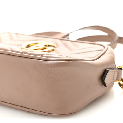 Gucci Calfskin Matelasse Small GG Marmont Chain Shoulder Bag Porcelain Rose 10 of 10
