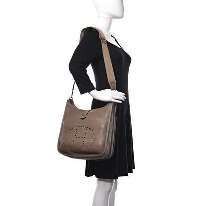 Hermes Taurillon Clemence Evelyne III GM Etoupe 2 of 10